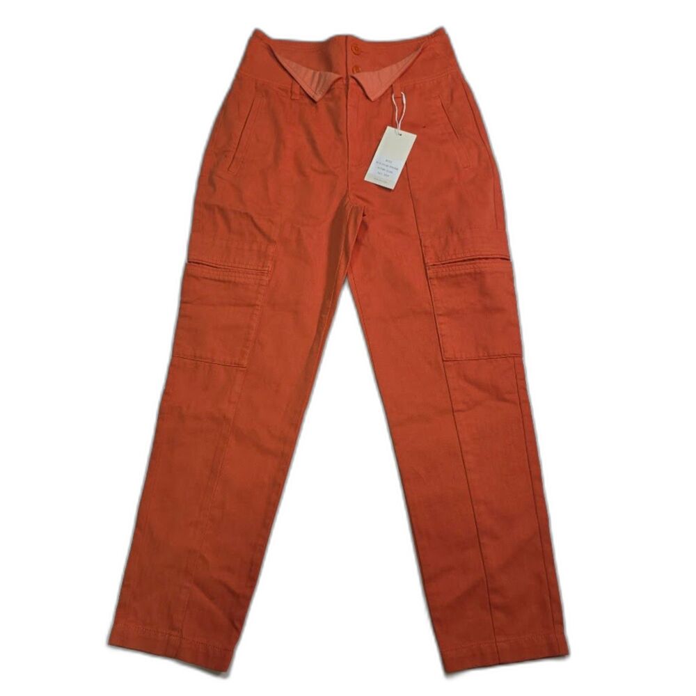 Joie Mitzi Burnt Orange High Rise Double Waistband Cargo Pants Size:  4